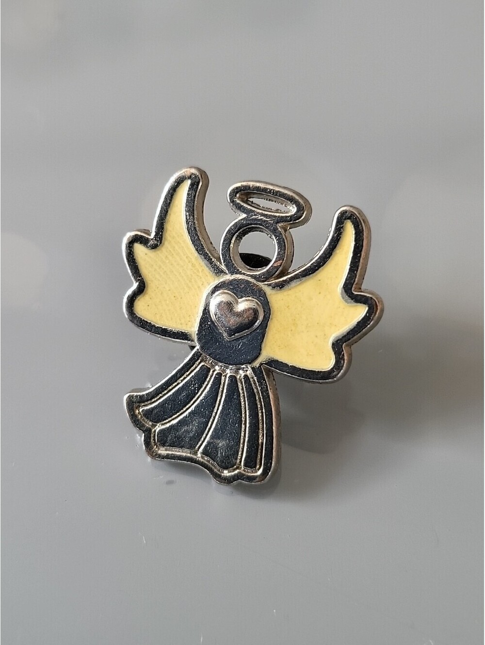Vintage Christmas Brooch Pin Holiday 🎁 Beautiful N83 Silver Guardian Angel (G)